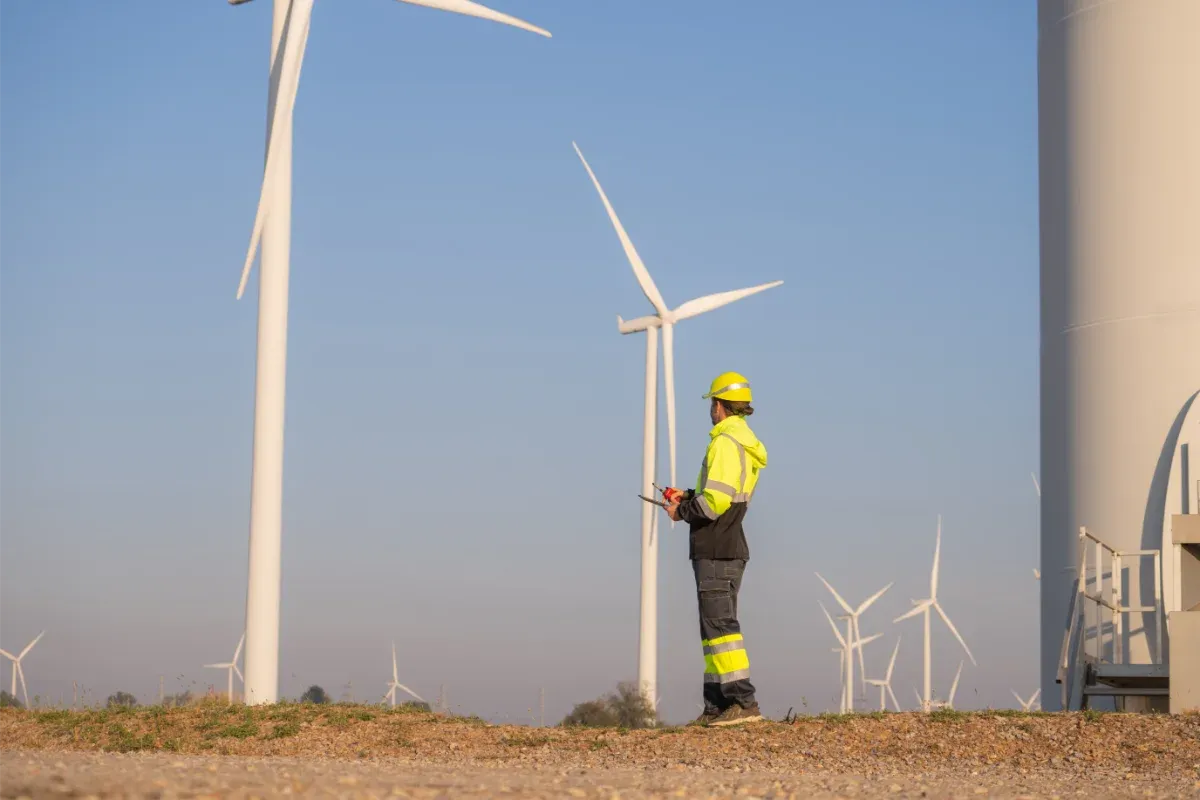 renewable energy worker